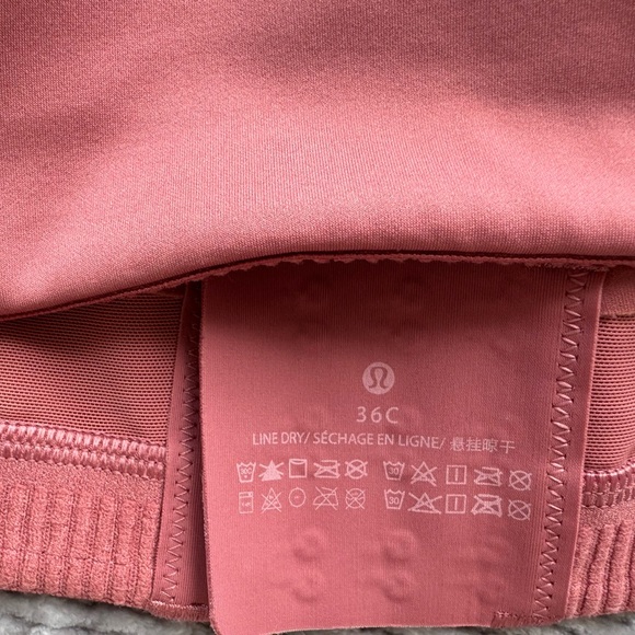 Lululemon Women’s AirSupport Bra High Support C-DDD Cups Rose/Pink Size 36C - Picture 5 of 6